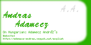 andras adamecz business card